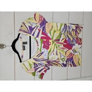 Additions by Chicos size 1 (medium) multicolored floral shirt